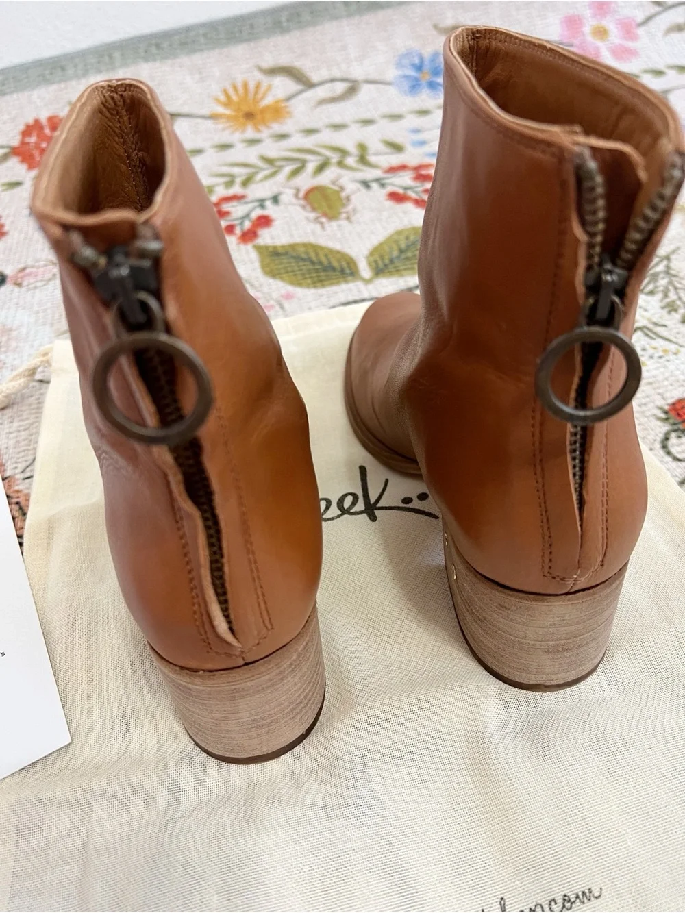 New Anthropologie Beek Pheasant Leather Boots - Picture 9 of 16